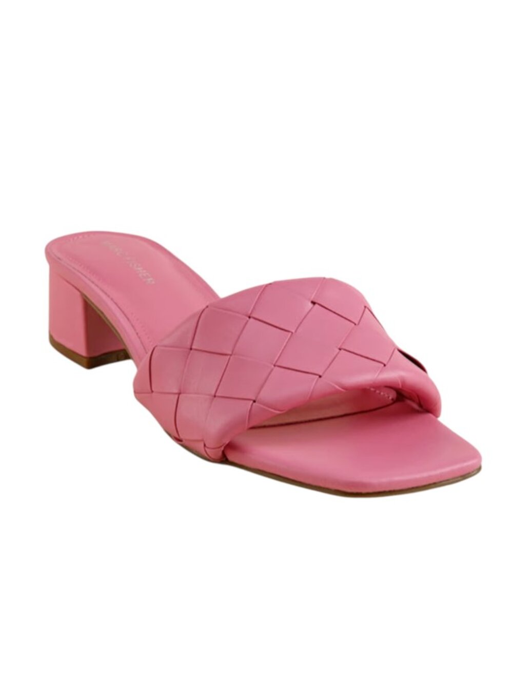 Marc Fisher Cotton Candy Pink Woven Casper Slide Sandal, Low Block Heel - Sz 7.5